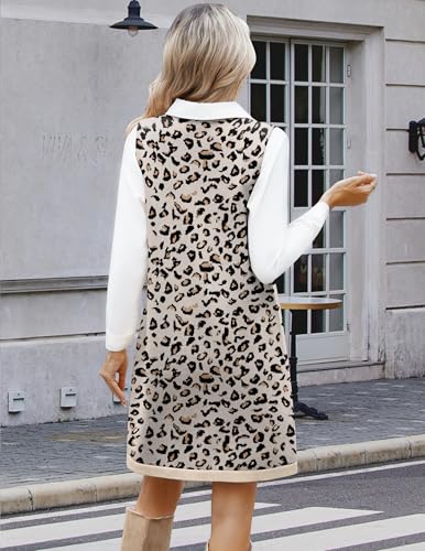 Zeagoo Women's Sweater Vest Dresses for Women 2025 V Neck Sleeveless Knit Pullover Sweater with Pockets Fall Winter Outfits