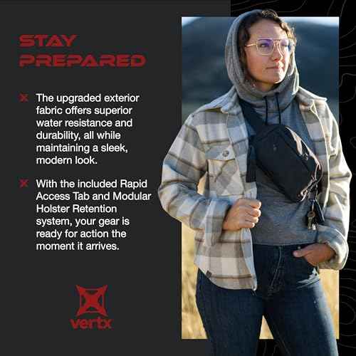 Vertx Everyday Fanny Pack 2.0, CCW Tactical Concealed Carry Waist Bag for Men and Women, Travel, Work, Outdoor, EDC Gear