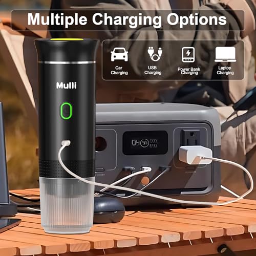 Mulli Cordless Electric Espresso Machine‌‌-Portable Coffee Maker for Ground Coffee & NS Capsule with Self-Heating Technolo...
