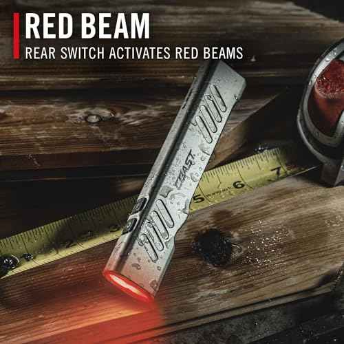 Coast Slayer RED 1000 Lumen USB-C Rechargeable LED Flashlight with Red Mode, Spot/Flood, Memory Mode and Pocket Clip
