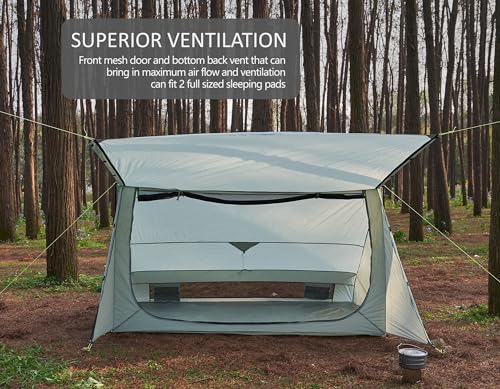 Nature Link Sirius Two Ultralight Backpacking Tent, 2 Person Trekking Pole, Waterproof, Compact, Single Wall, Bushcraft Sh...