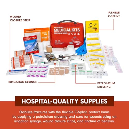 Adventure Medical Kits Sportsman Series Medical Kit - 400 - First Aid Kit for Camping, Hiking, Hunting & More - For 10 Peo...