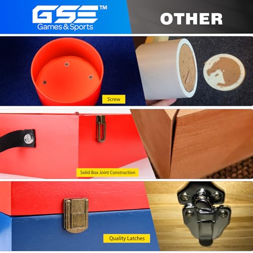 GSE Games & Sports Expert Premium Wood Washer Toss Game Set with 8 Washers with Bottle Opener for Adults and Family. Porta...