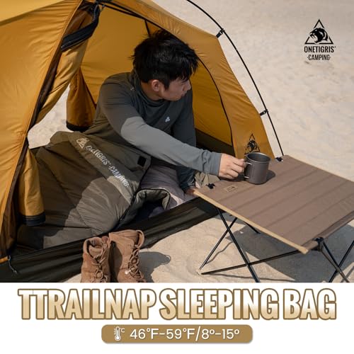 OneTigris Trailnap Sleeping Bag 3 Season Extra-Wide Warm for Camping Backpacking Travel Outdoor Activities