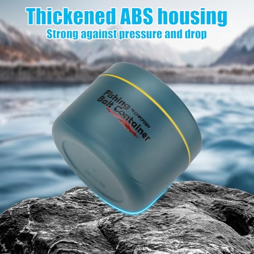 THKFISH Fishing Bait Container, Stainless Steel Insulated Live Bait Storage, Worm Bait Holder, Bait Storage Box, Nightcraw...