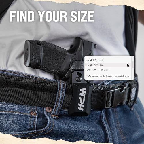 We The People Holsters - Raven - Low Profile Gun Belt - Tactical Gun Belt for Concealed Carry