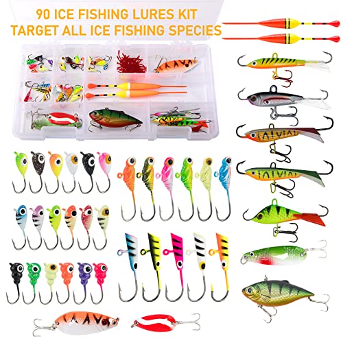 Dr.Fish Ice Fishing Rod and Reel Combo, Ice Fishing Pole Gear Spinning Reel Equipment Set Backpack Chair Jigs Lures Access...