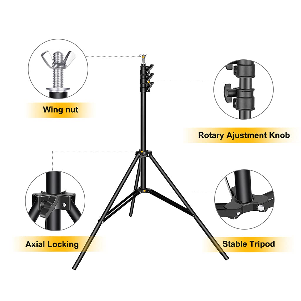 CPLIRIS Backdrop Stand for Parties, 8.5x10ft Adjustable Background Support System for Events Decoration, Baby Shower, Photography with Spring Clamps, Backdrop Clip, Sandbag and Carrying Bag