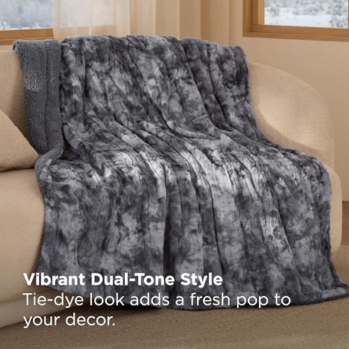 Bedsure GentleSoft Sherpa Fluffy Throw Blanket - Fleece Warm and Cozy Throw for Women Gift, Plush & Fuzzy Faux Fur Christm...