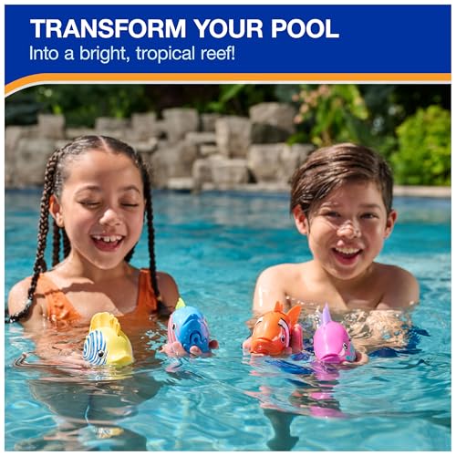 SwimWays Rainbow Reef Fish Toy, Kids Swimming Accessories & Water Toys, Learn to Swim Pool Toys for Kids Ages 5 & Up, Batt...