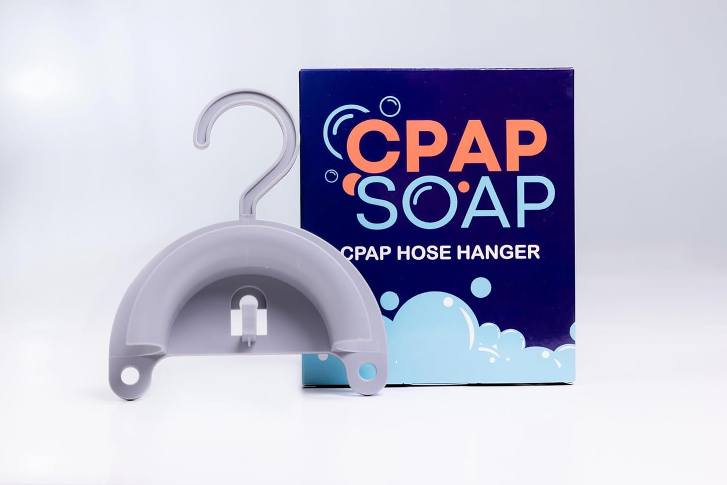 CPAP Soap Clean Start Kit - Wash Basin, 2-Piece Cleaning Brush Set with Flexible Soft Bristles, and Hose Hanger with Suction Cup, for Cleaning and Drying Hoses and Accessories