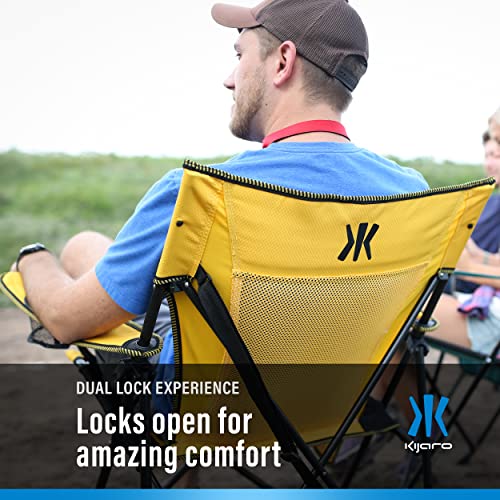 Kijaro Enjoy Versatile Folding Sports, Outdoor Chair & Lawn Chair, Dual Lock Feature, Destination Print - Victoria Desert ...