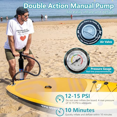 GarveeLife Inflatable Paddle Board for Adults, Stand up Paddle Board Inflatable with SUP Accessories, 11'×33" Ultra Stable...