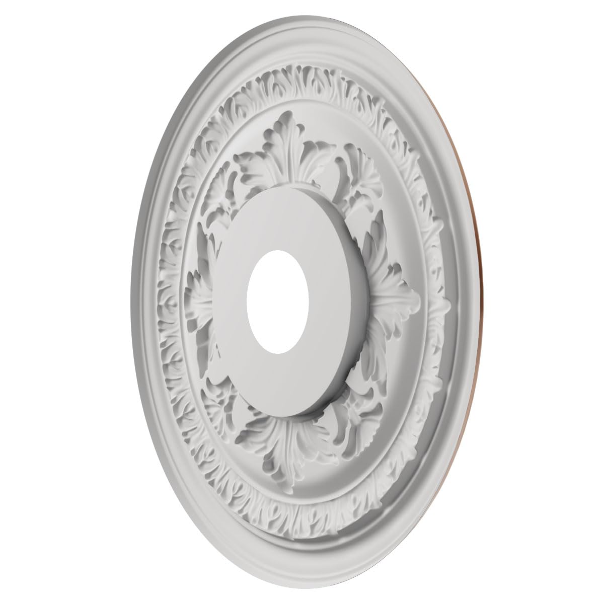 19Od X 3 1/2Id X 1P Baltimore Thermoformed Pvc Ceiling Medallion (Fits Canopies Up To 7 3/4), Bright Coat Dark Bronze