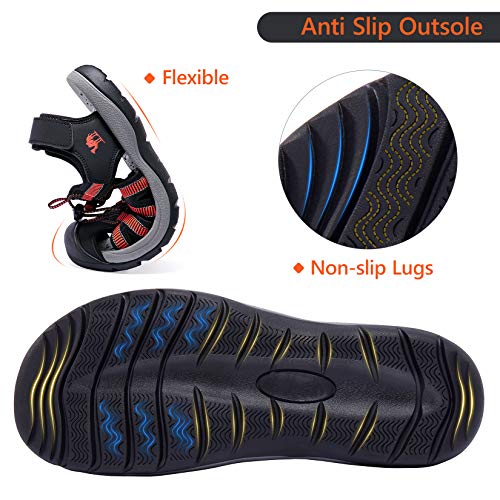 CAMELSPORTS Men's Hiking Sandals Closed Toe Outdoor Beach Sandal Waterproof Sport Fisherman Sandals Water Shoes