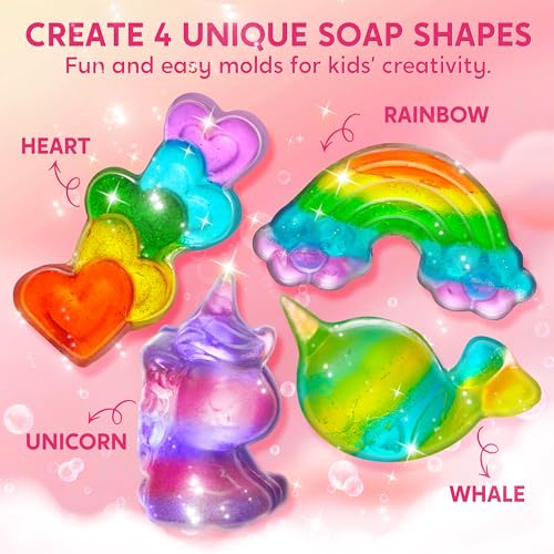 Klever Kits Unicorn Soap Making Kit- 4 Molds Girl Crafts DIY Project, Unicorn Girl Gifts, Kids Birthday Gift for Aged 6+, ...
