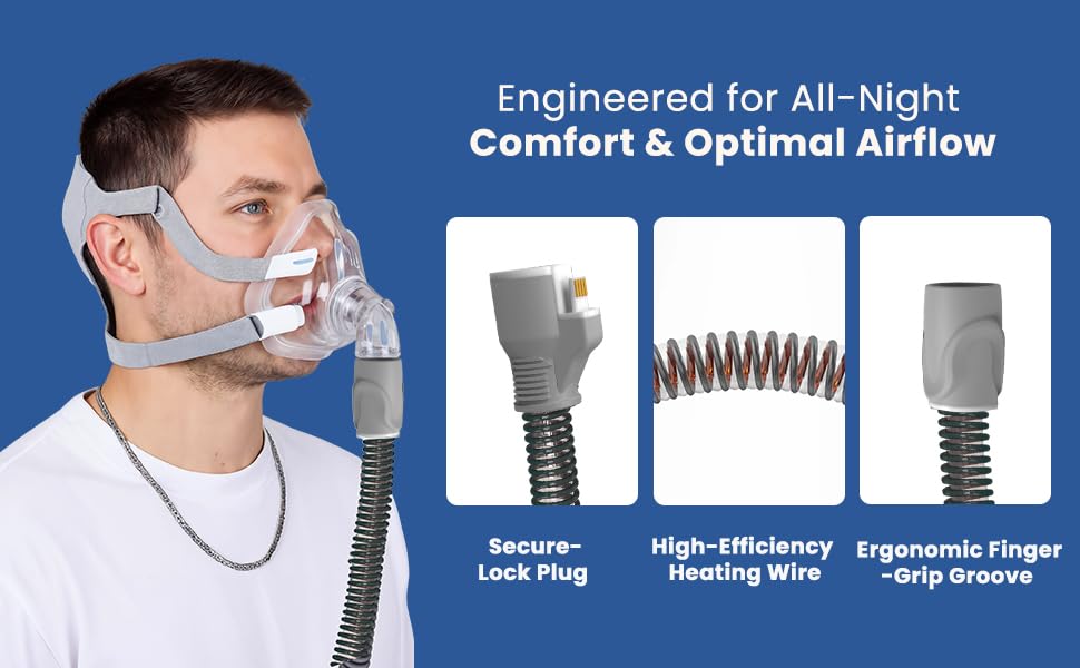 ArmiX AirSense 10 & AirCurve 10 Enhanced Heated CPAP Tubing 20 pcs filters – Compatible with Air Sense – Climate Line Tube for Humidified, Comfortable Sleep Apnea Therapy + 20 pcs filters