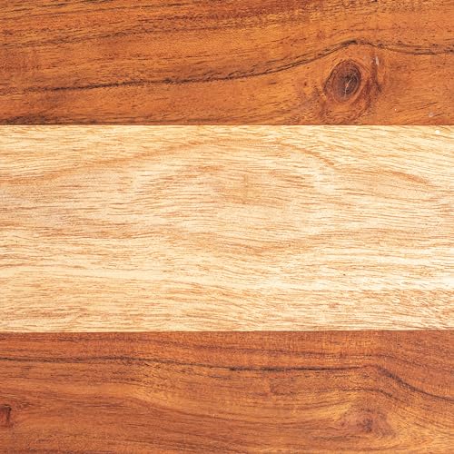 Creative Co-Op Acacia Wood Serving Board on Gold Stand