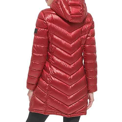 Calvin Klein Women's Long Chevron Puffer Jacket
