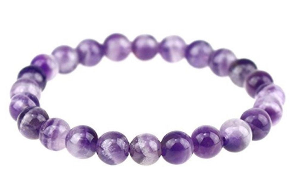 Adabele Real Natural Purple Amethyst Bracelet 8.5 inch Stretch Gemstone Beaded Bracelet Chakra Healing Crystal Stone Jewelry Wom