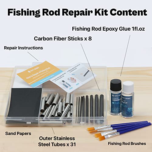 Fishing Rod Repair Kit Complete, Easy&Quick Approach to Repair Broken Fishing Pole with Epoxy Glue