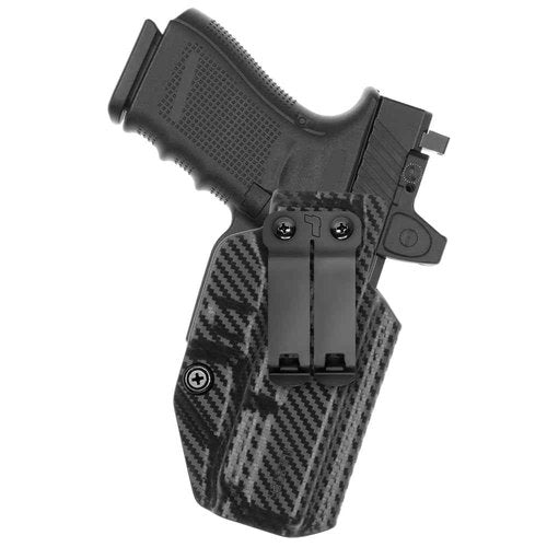 Tulster IWB Profile+ Kydex Holster in Right Hand fits: Glock 19 / 19X / 23/25 / 32/44 / 45 | Optic Compatible Inside The Waistband Appendix Concealed Carry