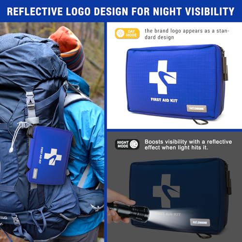 300 PCS First Aid Kit for Home, Car, Travel, Camping, Hiking, Truck, Office, Businesses, Sports & Outdoor, Premium Waterpr...