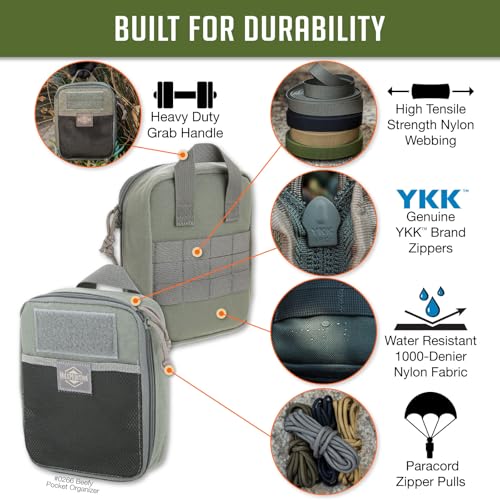 MAXPEDITION Beefy Pocket Organizer, Compact, MOLLE-Compatible, 1000D Nylon Tactical Pouch, Everyday Carry Tool and Gear St...