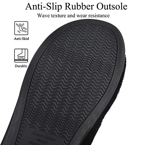 DL Women's Flip Flop Memory Foam Slippers with Cozy Terry Lining Soft Thong Slippers Slip on House Shoes with Indoor Outdo...