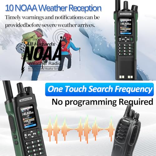 Ham Radio BAOFENG Radio UV32 Handheld 10W Rechargeable Walkie Talkies Long Range UV-32 5RM Two Way Radio NOAA Weather Radi...