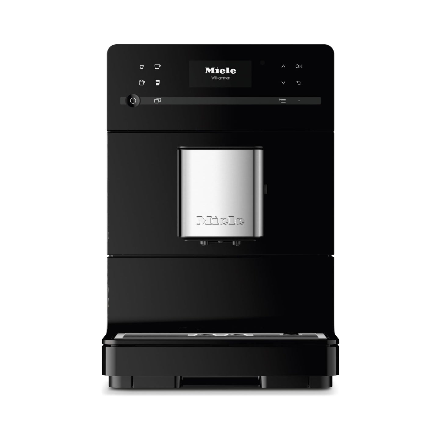 Miele CM 5310 Silence Automatic Coffee Maker - With OneTouch for Two, AromaticSystem, Individual Profile Settings, and Cleaning Programs, in Obsidian Black