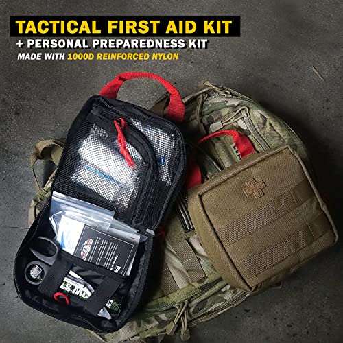 Everlit 180 Pieces Tactical First Aid Kit IFAK Molle EMT Pouch Outdoor Camping Emergency Kits for for Camping Boat Hunting...