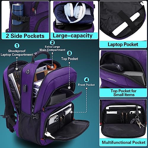 ProEtrade Travel Backpack, Extra Large Laptop Backpack School Business Anti Theft TSA Approved College Work Computer Bag F...