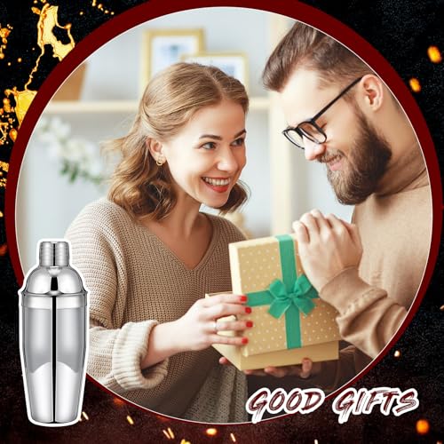Nitial 6 Pcs 25 oz Stainless Steel Cocktail Shaker No Leaks Martini Shaker with Built In Strainer Bar Bartender Margarita ...