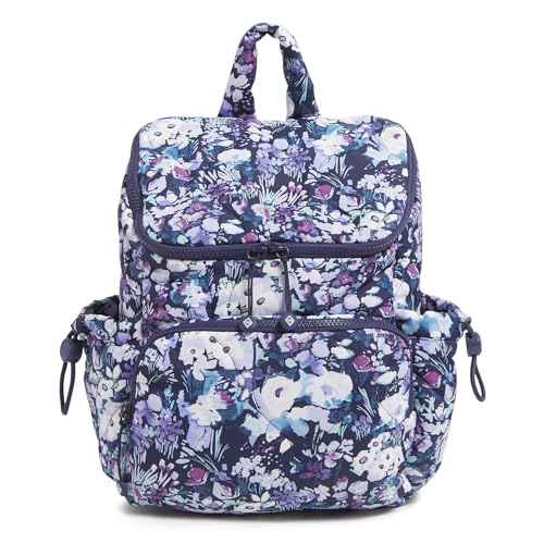 Vera Bradley Featherweight Backpack, Artist's Garden Purple, One Size