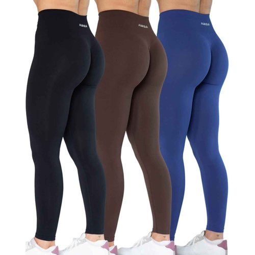 AUROLA Dream Pack Set Workout Leggings for Women High Waist Seamless Scrunch Athletic Running Gym Fitness Active Pants