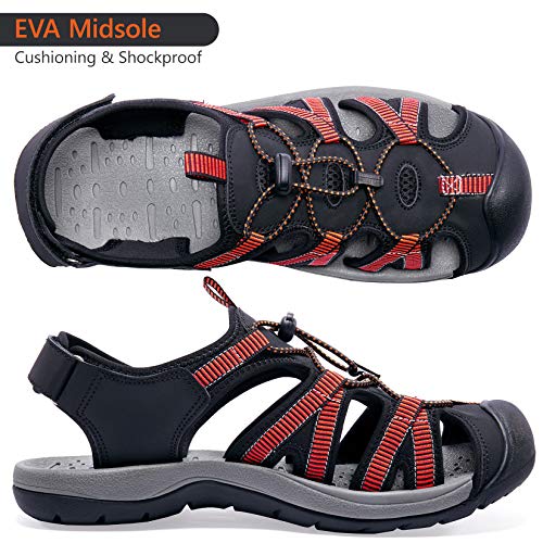 CAMELSPORTS Men's Hiking Sandals Closed Toe Outdoor Beach Sandal Waterproof Sport Fisherman Sandals Water Shoes