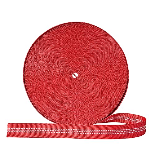 WEBSUKA Double-Sided Reflection Polyester Webbing Strap 5+Colors 1"– 25Yards Heavy Duty Webbing Roll, Flat Webbing for Nig...