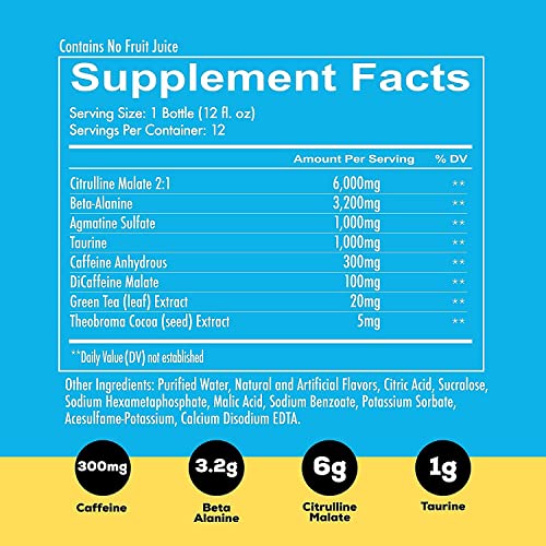 REDCON1 Total War Ready to Drink Pre Workout - Endurance Boosting, Keto Friendly RTD Formula - Amino Acid + Citrulline Mal...
