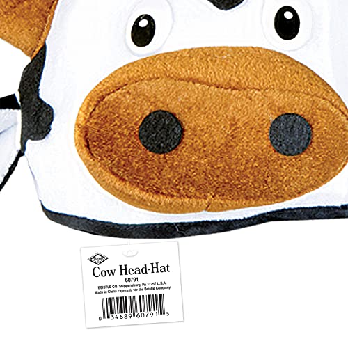 Beistle NoveltBeistle Unisex Plush Cow Head Hat – Western Themed Novelty Cap, Farm Animal Party Supplies, Halloween Costum...