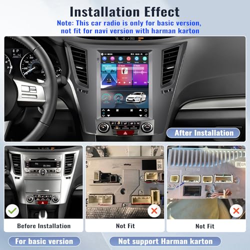 SIXWIN 2G+64G Android Car Stereo for Subaru Outback Legacy 2010-2014 9.7 Inch Touch Screen Car Radio with Wireless Apple C...