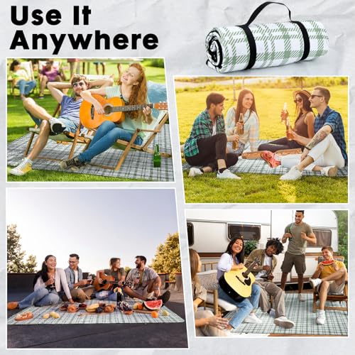 Outterra Picnic Blanket 80''x80'' Extra Large Outdoor Blanket, Waterproof, Sandproof, Machine Washable, Tear Resistant, Fo...