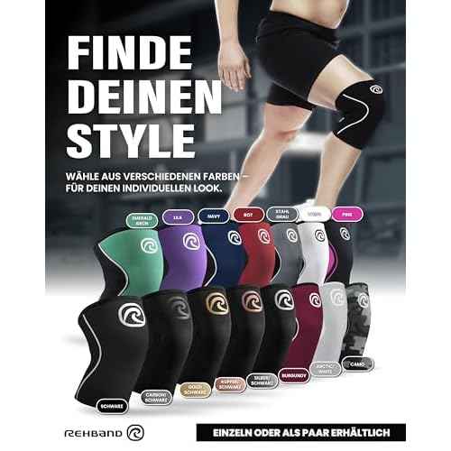 Rehband 5mm Knee Sleeves for Functional Training, Cross-Training & Powerlifting, Weightlifting Knee Support made of Neoprene, Unisex, Colour:Copper/Black - 1 Pair, Size:Small