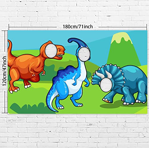 Cute Dinosaur Photo Banner Backdrop Background Photo Booth Props Triceratops T-Rex Face Party Dino Theme Decor for Safari ...
