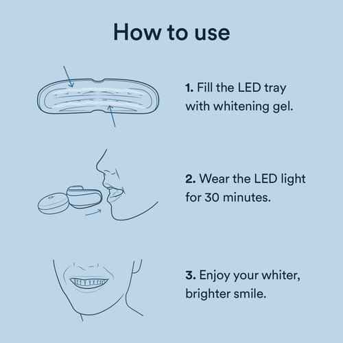 Auraglow Teeth Whitening Kit & 44% Teeth Whitening Gel Refill Pack