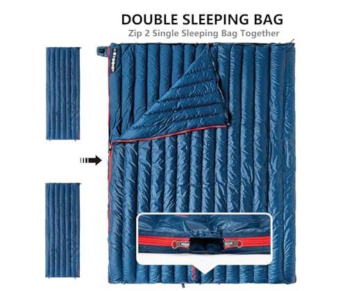 Naturehike Down Sleeping Bag 650 Fill Power Lightweight Compact for Backpacking Camping Hiking Traveling with Compression ...