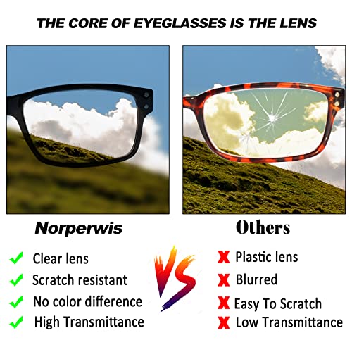 NORPERWIS Reading Glasses 5 Pairs Quality Readers Spring Hinge Glasses for Reading for Men and Women (5 Pack Mix Color -2,...