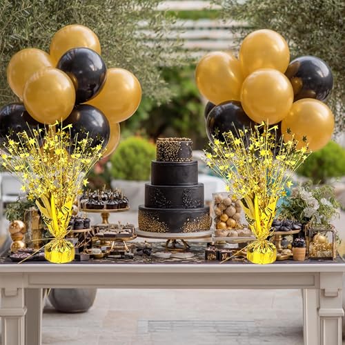 4 PCS Gold Metallic Foil Spray Centerpiece Star Table Decorations for Wedding Birthday Anniversary Graduation Party Suppli...