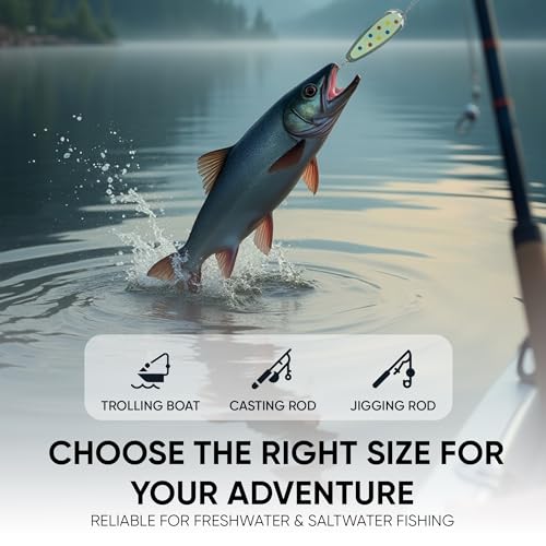 KOKOPROS Kokanee Salmon Dodger Blanks & Teardrop Fishing Lures - Multicolor, Gold, Silver, Hot Pink Variants - Durable Ste...