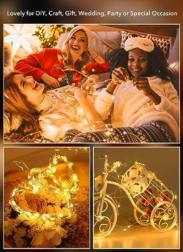 Brightown 12 Pack LED Fairy Lights Battery Operated String Lights - 7ft 20LED Waterproof Silver Wire Firefly Starry Moon L...
